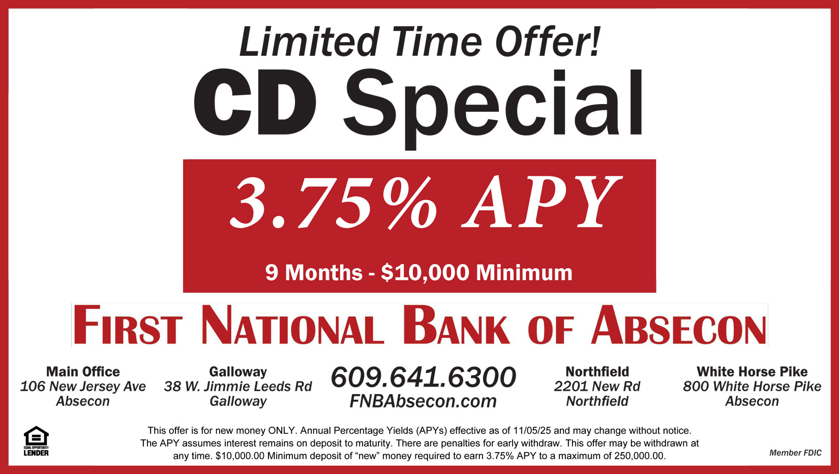 CD Special - 4.25% APY